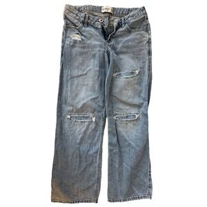 Abercrombie Kids Low Rise Baggy Jeans Girls Size 11/12 Regular Light Wash